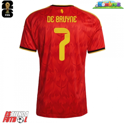 Bélgica Kevin De Bruyne #7 Primera Equipación Mundial 2026 Manga Corta Bélgica Kevin De Bruyne #7 Primera Equipación Mundial 2026 Manga Corta